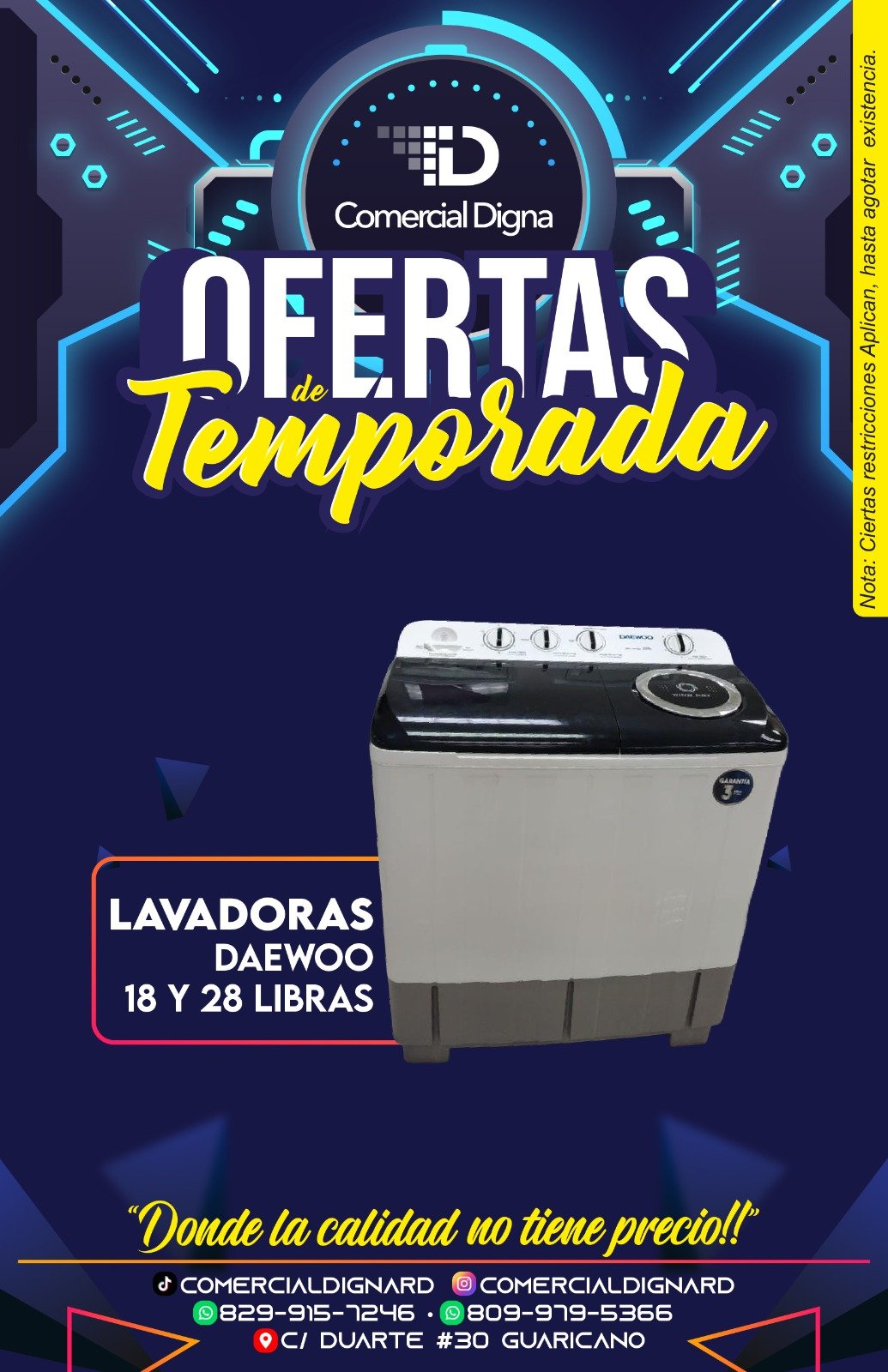 Lavadoras Daewoo en oferta